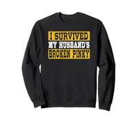 Sobreviví el humor de matrimonio divertido meñique roto de mi esposo Sudadera