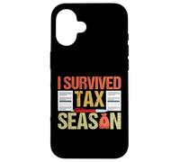 Sobreviví Tax Season Sobreviviente Día de Impuestos Retro Vintage Carcasa para iPhone 16