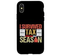 Sobreviví Tax Season Sobreviviente Día de Impuestos Retro Vintage Carcasa para iPhone X/XS