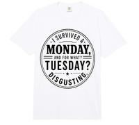 Sobreviví Un Lunes por Qué Martes Desagradable Retro Comfort Colors Adult Heavyweight T-Shirt