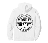 Sobreviví Un Lunes por Qué Martes Desagradable Retro Sudadera con Capucha