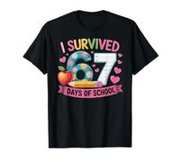 Sobrevivido 67 Días De Escuela Divertido 6 7 Maestros Estudiantes Meme Camiseta