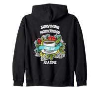 Sobreviviendo a la Maternidad un sorbo a la Vez Amante del café Sudadera con Capucha