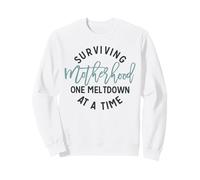 Sobreviviendo a la Maternidad Una Crisis a la Vez Humor Divertido Mamá Sudadera