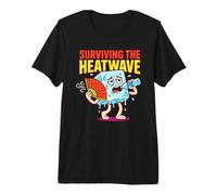 Sobreviviendo a la Ola de Calor Caliente Verano Calor Humor Divertido Camiseta Premium