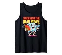 Sobreviviendo a la Ola de Calor Caliente Verano Calor Humor Divertido Camiseta sin Mangas