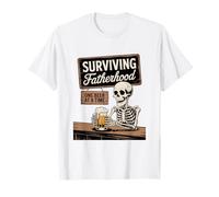 Sobreviviendo a la paternidad Una Cerveza a la Vez Divertido Amante de la Cerveza Camiseta