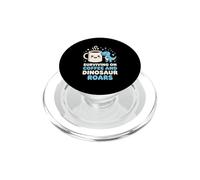 Sobreviviendo en café y Dinosaurio ruge Entusiasta de los Dinosaurios PopSockets PopGrip para MagSafe