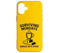 Sobreviviendo los Lunes Oficina Humor Lunes Memes Carcasa para iPhone 16 Plus