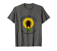 Sobreviviente de cáncer de Piel con Cinta de Girasol Camiseta