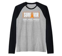Sobreviviente de Cáncer de Riñón - Conciencia sobre el Cáncer de Riñón Camiseta Manga Raglan