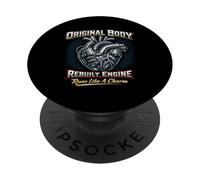 Sobreviviente de cirugía a corazón Abierto del Motor reconstruido del Cuerpo Original PopSockets PopGrip Adhesivo