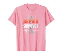 Sobreviviente de concientización sobre la Sepsis - Inspirando la recuperación médica Camiseta, Hombre, Rosado, 3XL