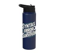 Sobreviviente de error de sintaxis - Programador divertido del codificador de software Stainless Steel Insulated Water Bottle