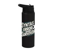 Sobreviviente de error de sintaxis - Programador divertido del codificador de software Stainless Steel Insulated Water Bottle
