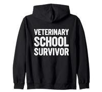 Sobreviviente de la Escuela Veterinaria Divertido Estudiante Graduado de la Escuela Veterinaria Sudadera con Capucha