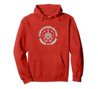 Sobreviviente de la Temporada de Escorpio: Insignia del Emblema del Zodiaco Sudadera con Capucha, Unisex para Adultos, Rojo, L