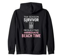 Sobreviviente de la Temporada de impuestos Que solicita un CPA inmediato para el Tiempo de Playa Sudadera con Capucha