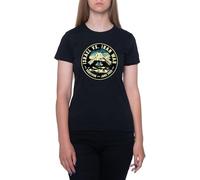 Sobreviviente del Conflicto Entre Israel E Irán Camiseta Negro para Mujeres De Manga Corta con Cuello Redondo
