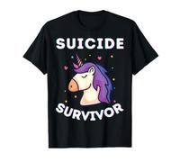 Sobreviviente del Suicidio Unicorn Concientización Mes de Prevención Mamá Camiseta gráfica económica