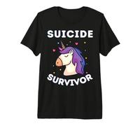 Sobreviviente del Suicidio Unicorn Concientización Mes de Prevención Mamá Camiseta Premium