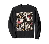 Sobreviviente Mascota sentada un Vaso a la Vez Sudadera
