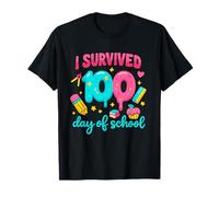 Sobrevivió 100 Días de Escuela Estudiante Maestro Goteo 6 7 Meme Camiseta
