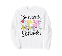 Sobrevivió 67 33 días de Escuela Maestro 100 día Escuela Floral Sudadera