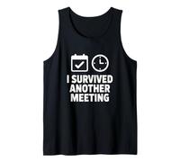 Sobrevivió a Otra reunión Trabajo Vida Oficina Humor Camiseta sin Mangas