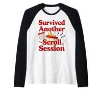 Sobrevivió a Otra sesión de Desplazamiento gráfico Calendario Rojo Camiseta Manga Raglan