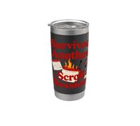 Sobrevivió a otra sesión de desplazamiento gráfico calendario rojo Vaso térmico de acero inoxidable de doble pared
