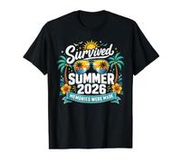 Sobrevivió al Verano de 2026, Haciendo Que los Recuerdos pierdan la Cordura Camiseta gráfica económica, Hombre, Negro, L