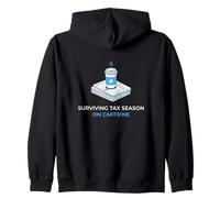 Sobrevivir a la Temporada de impuestos sobre la cafeína Contable Contable Sudadera con Capucha