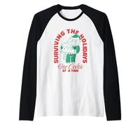 Sobrevivir a Las Fiestas una Galleta a la Vez Camiseta Manga Raglan