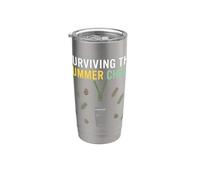 Sobrevivir al caos de verano Consejero del Campamento Vaso térmico de acero inoxidable de doble pared