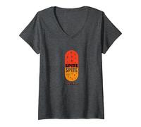 Sobrevivir puramente por el rencor: Arte Diario de píldoras de vitaminas Camiseta Cuello V, Mujer, Jaspeado Oscuro, XL
