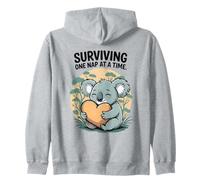 Sobrevivir una siesta a la vez - Lindo koala soñoliento Sudadera con Capucha