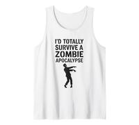 Sobreviviría por Completo a un apocalipsis Zombi Camiseta sin Mangas