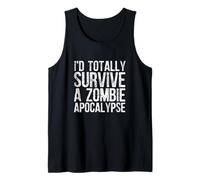 Sobreviviría Totalmente a un apocalipsis Zombi - Amantes del Cine de Terror Camiseta sin Mangas