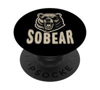 Sobriedad Aniversario Sober AA NA Recuperación Sobear Oso PopSockets PopGrip Adhesivo