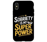 Sobriety Is My Superpower Alcohólico Sobrio Carcasa para iPhone X/XS