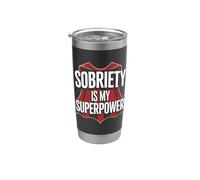 Sobriety Is My Superpower Alcohólico sobrio Vaso térmico de acero inoxidable de doble pared