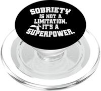 Sobriety Is Not A Limitation It's A Superpower Antialcohólic PopSockets PopGrip para MagSafe