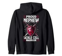 Sobrino Orgulloso de un Guerrero de células falciformes Apoyo Familiar Sudadera con Capucha
