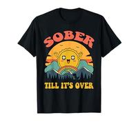 Sobrio hasta Que termine la recuperación del Aniversario de la sobriedad Retro Camiseta