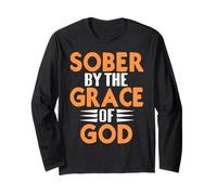 Sobrio por La Gracia de Dios Frase Cristiana Manga Larga
