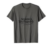 Sobrio & Recuperación Imparable Inspiración Adicción Gratis Camiseta, Hombre, Asfalto, XXL