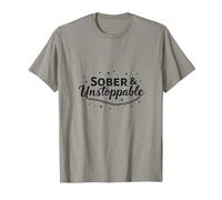 Sobrio & Recuperación Imparable Inspiración Adicción Gratis Camiseta, Hombre, Pizarra, L