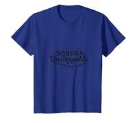 Sobrio & Recuperación Imparable Inspiración Adicción Gratis Camiseta, Niños, Azul Real, 10 años