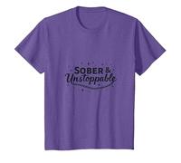 Sobrio & Recuperación Imparable Inspiración Adicción Gratis Camiseta, Niños, Morado Jaspeado, 2 años